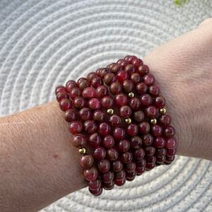Red Jasper Prayer Bracelet